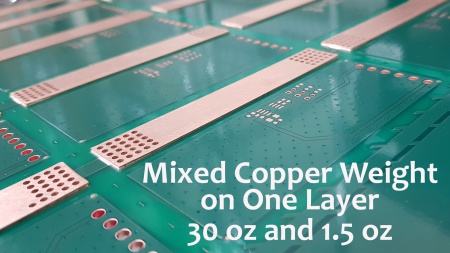 DK- Daleba can now produce PCBs with different copper weights on the outer layers